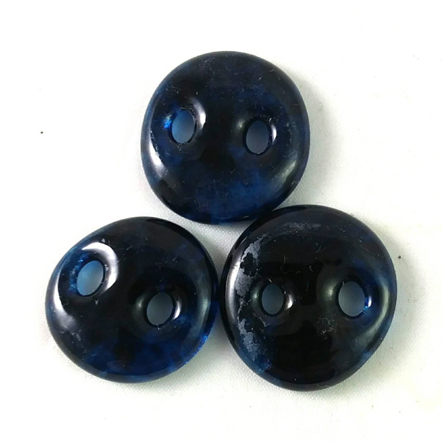 Handmade Glass Buttons Aquamarine Etsy