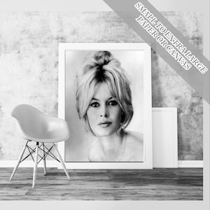 Brigitte Bardot Face - Classic Print Poster Rolled Wall Art Print POster Rolled - French former actress, singer and fashion  Photo