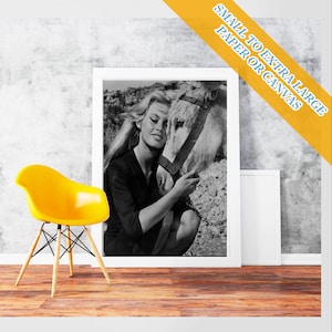 Brigitte Bardot - Classic Print Poster Rolled Wall Art Print POster Rolled - French former actress, singer and fashion model Photo