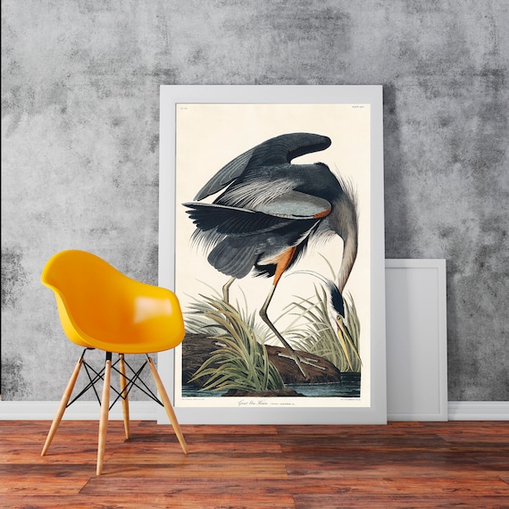 Antique Replica Heron and Stork Art Print Antique Replica Heron and Stork Art Print
