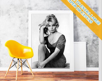 Brigitte Bardot - Klassischer Druck Poster Rolld Wall Art Print POster Rolld - Französische ehemalige Schauspielerin, Sängerin und Modemodell Foto
