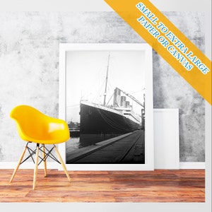 RMS Titanic Poster laminado impresión del trazador de líneas británico del pasajero / de la nave que se hundió en el océano Atlántico Norte cartel laminado arte imprimir foto