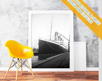 RMS Titanic Poster laminado impresión del trazador de líneas británico del pasajero / de la nave que se hundió en el océano Atlántico Norte cartel laminado arte imprimir foto