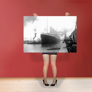RMS Titanic Poster laminado impresión pasajero británico trazador de líneas que se hundió en el océano Atlántico Norte nave foto