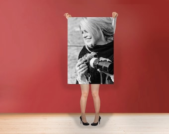 Brigitte Bardot - Classic Print Poster Rolled Cotton Matt Canvas Wall Art - French former actress, singer and fashion model Photo