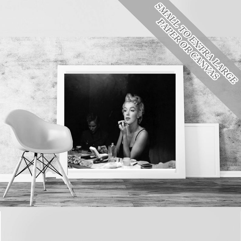 Amazon Com Marilyn Monroe Makeup Retro Classic Actress Bw 24x18