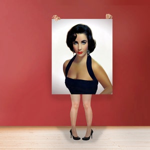 Elizabeth Taylor Wall Art Print Hollywood&#39;s Golden Age Most Famous Film Stars Photo