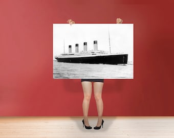 RMS Titanic Poster laminado arte impresión del trazador de líneas británico del pasajero / de la nave que se hundió en el océano Atlántico Norte foto