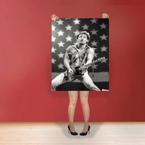 Bruce Springsteen - Classic Art Print Poster Rolled The Boss&quot;, Springsteen is widely known for his brand of heartland rock. Photo
