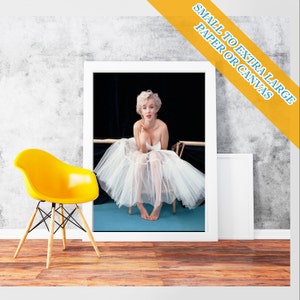 marilyn monroe Ballet - Classic Art Print Poster Rolled Cotton Matt Canvas Wall Art Photo