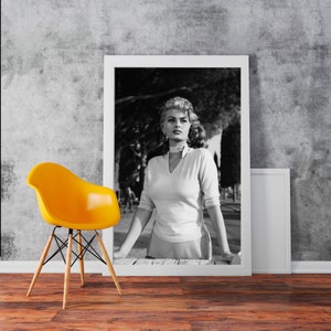 Sophia loren - Classic Art Print Poster Rolled Cotton Matt Canvas Wall Art Photo