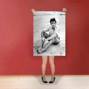 Gregory Peck - Classic Print Poster Rolled Cotton Matt Canvas  Hollywood&#39;s Golden Age style Wall Art poster Rolled Photo