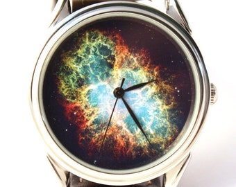 Wrist watch Nebula Hubble space photo, unisex watch, women watch, men wrist watchmontre hommerelojes hombreuhr, orologio