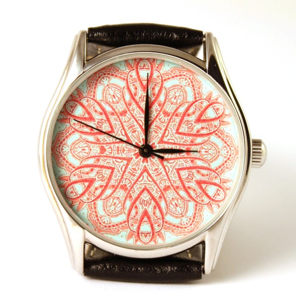 Watch, Ladies Watch, Unisex Watch, Vintage Inspired, Men's Watch, Gift Idea, Turquoise watchmontre hommerelojes hombreuhr, orologio