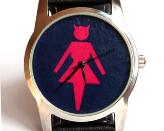 Ladies watch, unisex watch, women watch Devilmontre hommerelojes hombreuhr, orologio