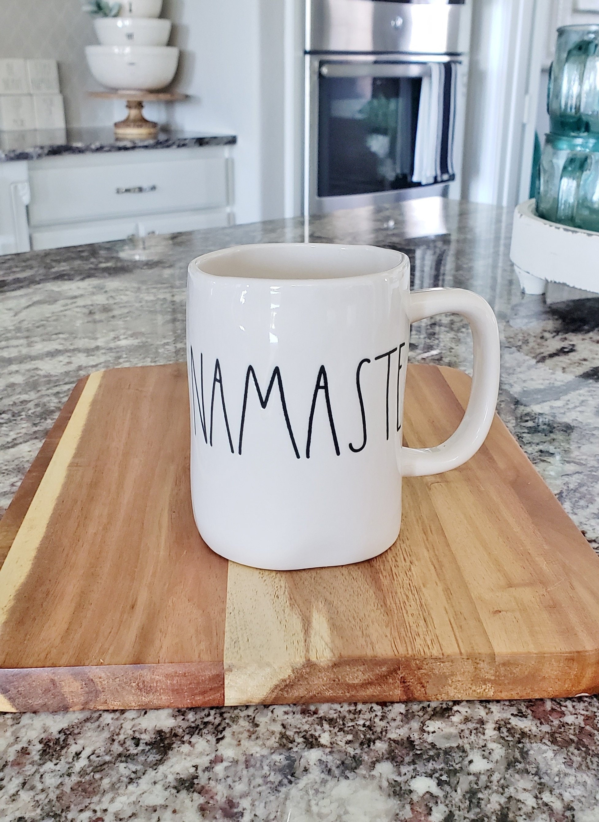 Rae Dunn Large Letter Namaste Coffee Mug