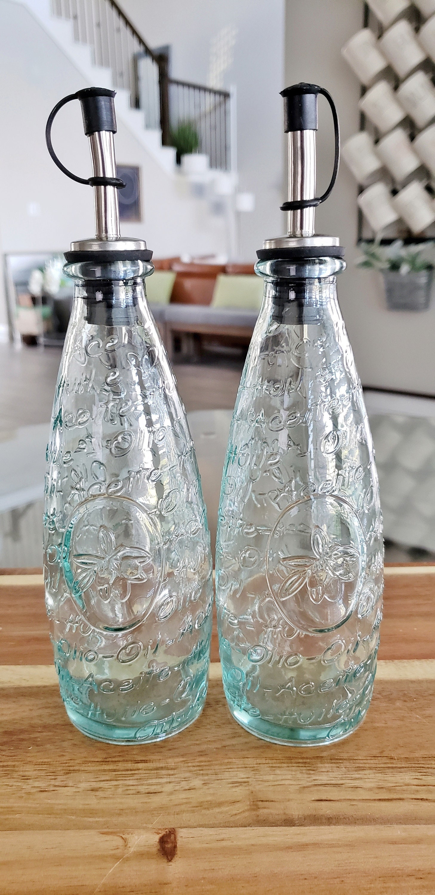 Download Oil & Vinegar Green Tone Glass Bottles Set