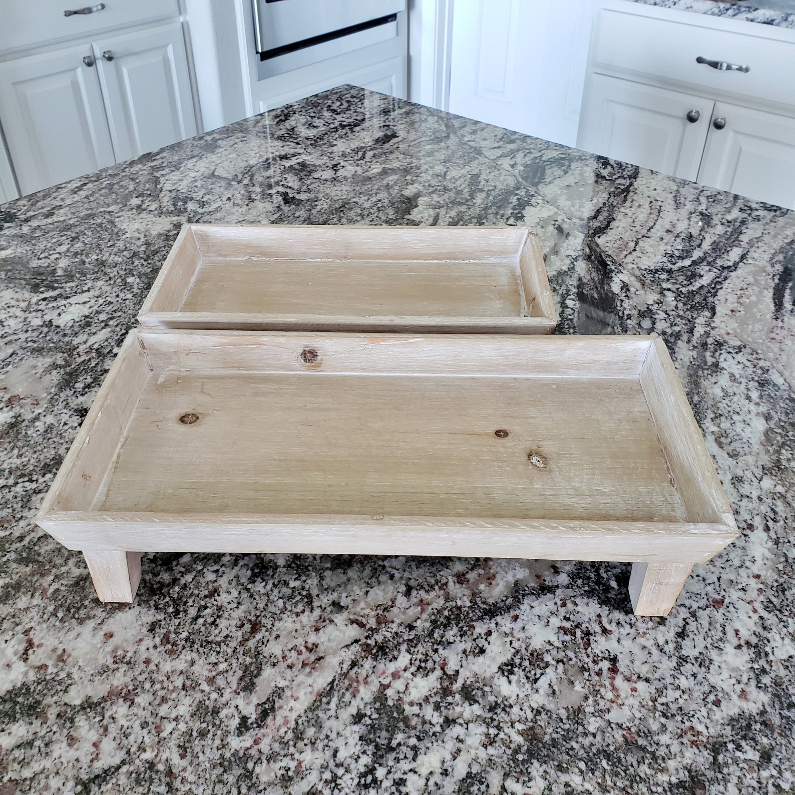 Short Rectangular Wood Tray Riser. Wooden Riser. Wood Riser. Etsy