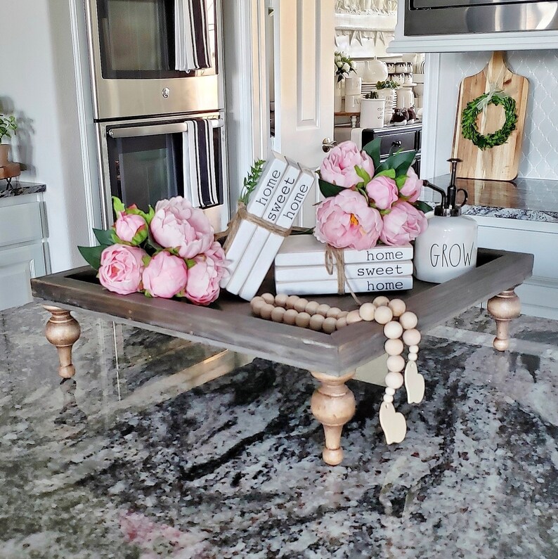 EXTRA LARGE Recycled Square Wood Tray Riser Stand.wood Etsy