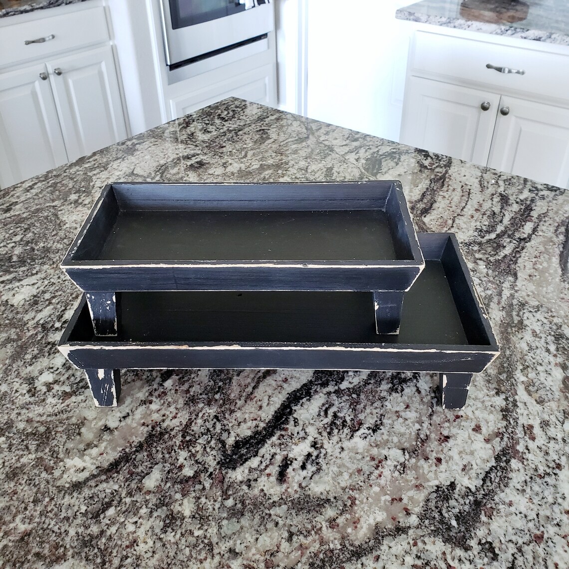 Short Rectangular Wood Tray Riser. Wooden Riser. Wood Riser. Etsy