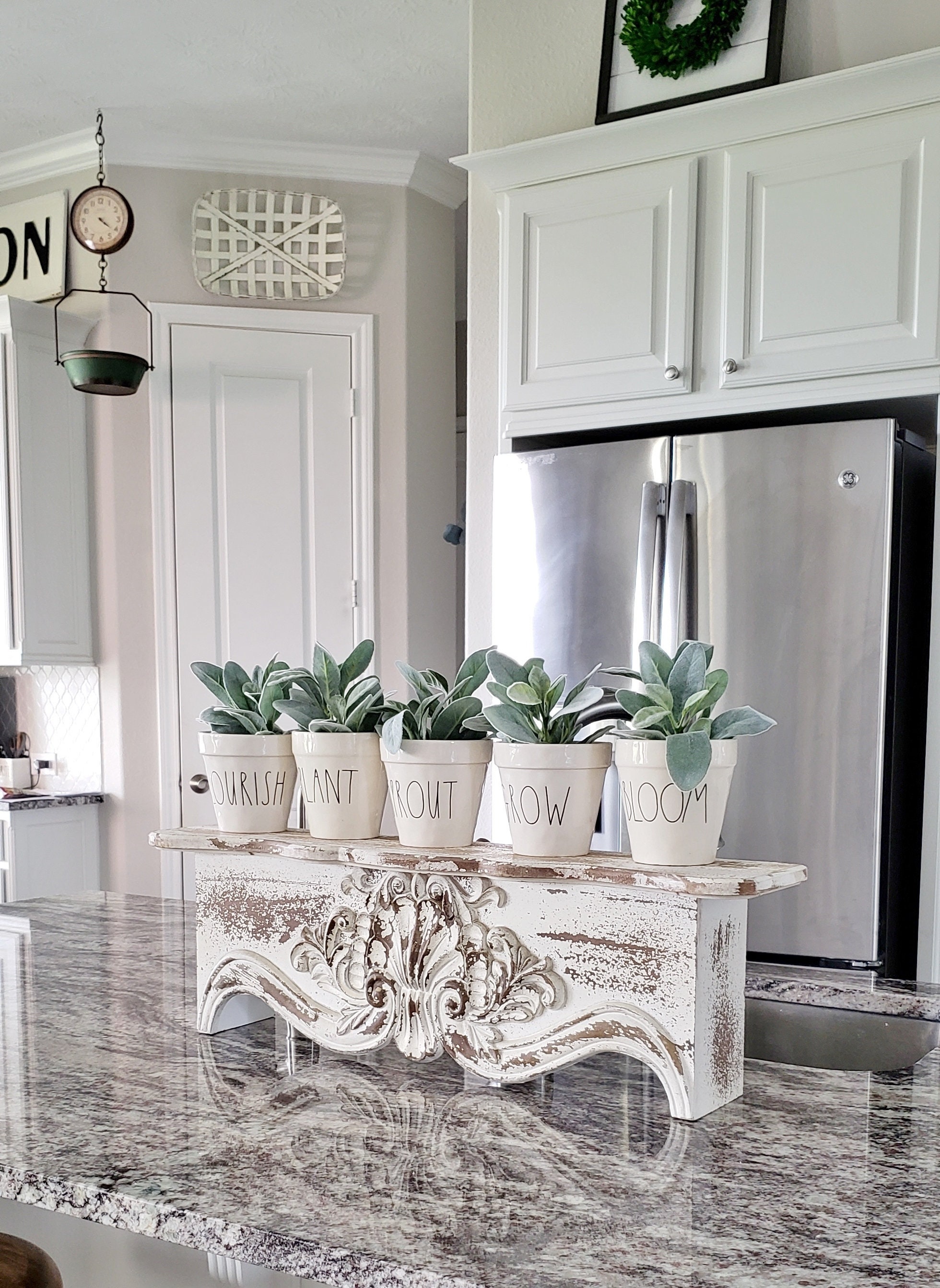 White Distressed Corbel Wall Shelf
