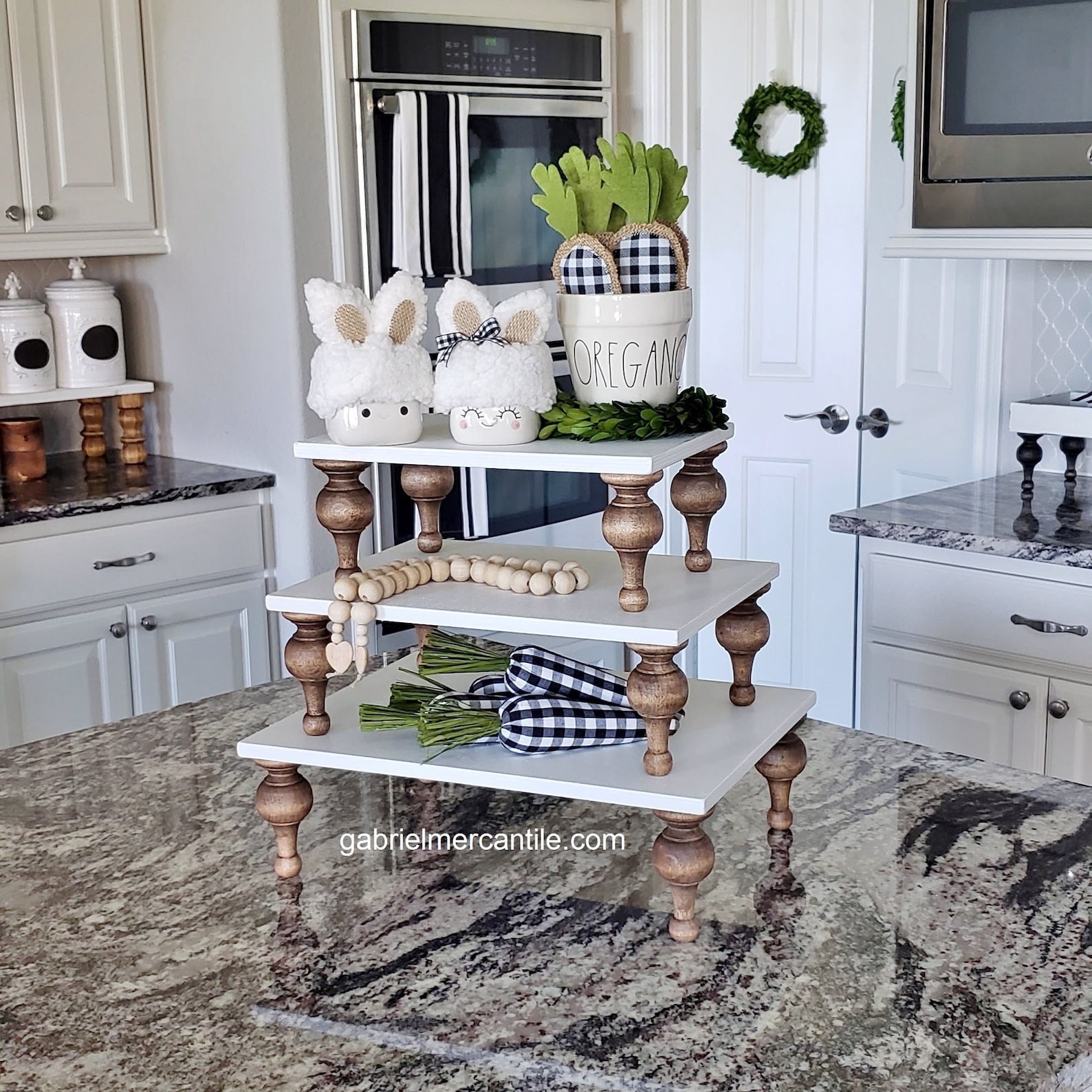 Baltic Birch Rectangular Wood Tray Riser Stand With Brown Etsy