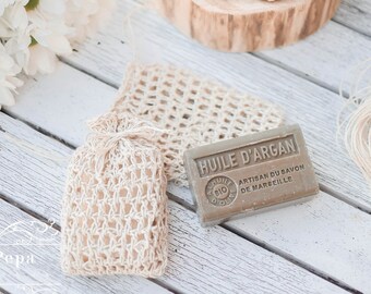 Eco Chic | Zero Waste Hemp Soap Saver | Reusable Soap Saver | Crochet Soap Pouch