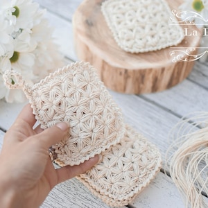 Öko-Chic | Zero Waste Geschirrtuch aus Hanf | Wiederverwendbarer Schwamm aus Hanf | Gehäkeltes Geschirrtuch | Eco Reinigung