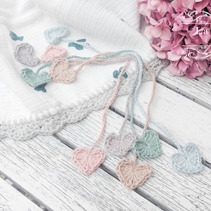 Eco Baby | Crochet Heart Umbilical Cord Tie for Newborn Baby | Plastic Free Cord Clamp