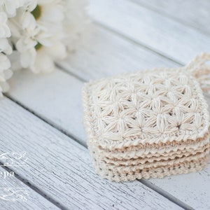 Eco Chic | Zero Waste Hemp Dishcloth | Reusable Hemp Sponge | Crochet Kitchen Dishcloth | Eco Cleaning image 3