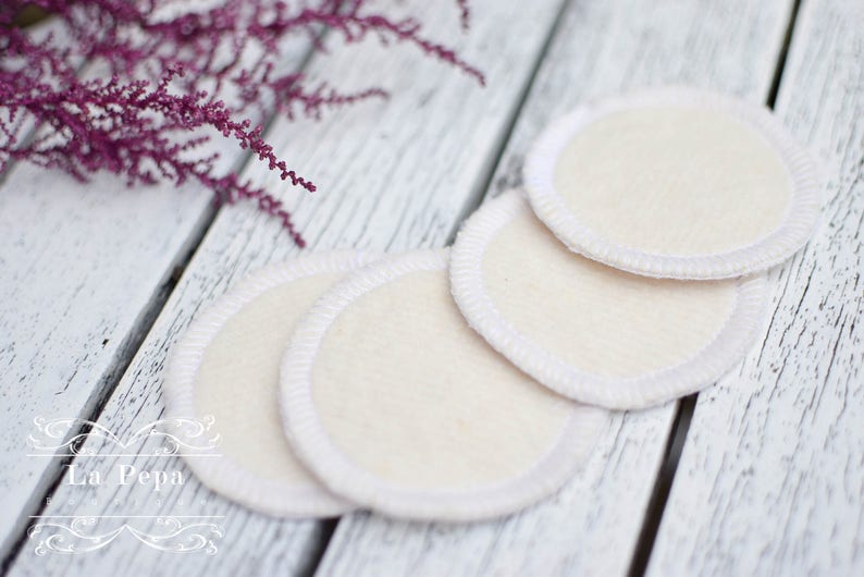 Eco Chic Facial Rounds Organic Hemp Cotton Set of 5 Zero Waste Make-up Removers Eco-Friendly Facial Rounds Cotton Pads image 4