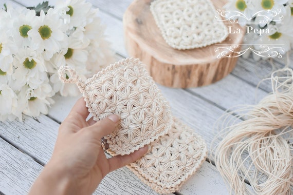 Eco Chic | Zero Waste Hemp Dishcloth | Reusable Hemp Sponge | Crochet Kitchen Dishcloth | Eco Cleaning