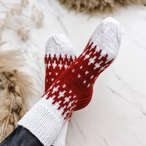 Eco Chic | Christmas Socks | Nordic Style Handknitted Socks | Scandinavian Socks