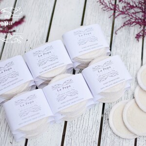 Eco Chic Facial Rounds Organic Hemp Cotton Set of 5 Zero Waste Make-up Removers Eco-Friendly Facial Rounds Cotton Pads image 2