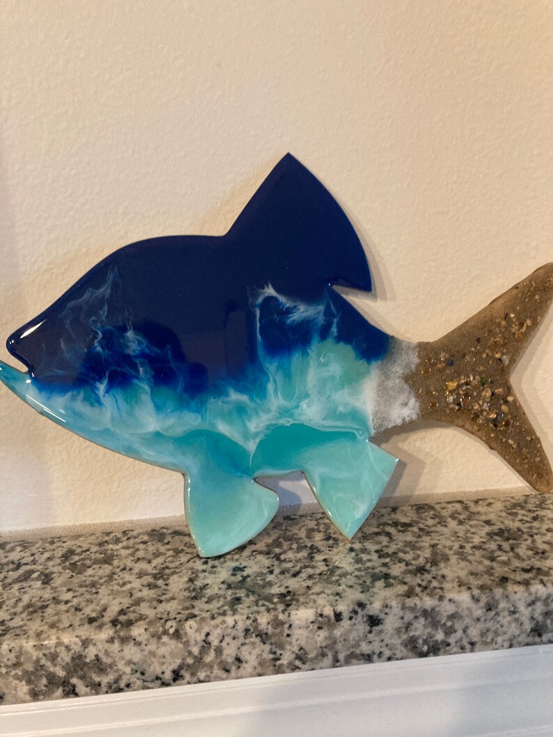 Fish Wall Decor Beach Themed Fish Ocean Wave Fish Nautical Etsy