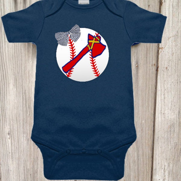 Atlanta Braves Inspired Bodysuit for Baby Girl