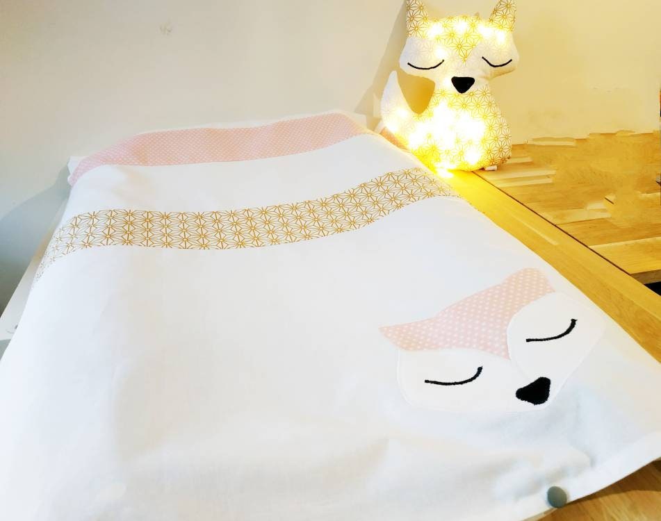 Coussin Veilleuse Renard Doré