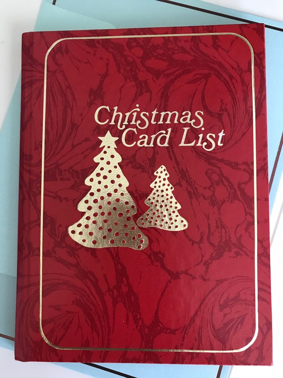 christmas card list book hardcover book holiday record