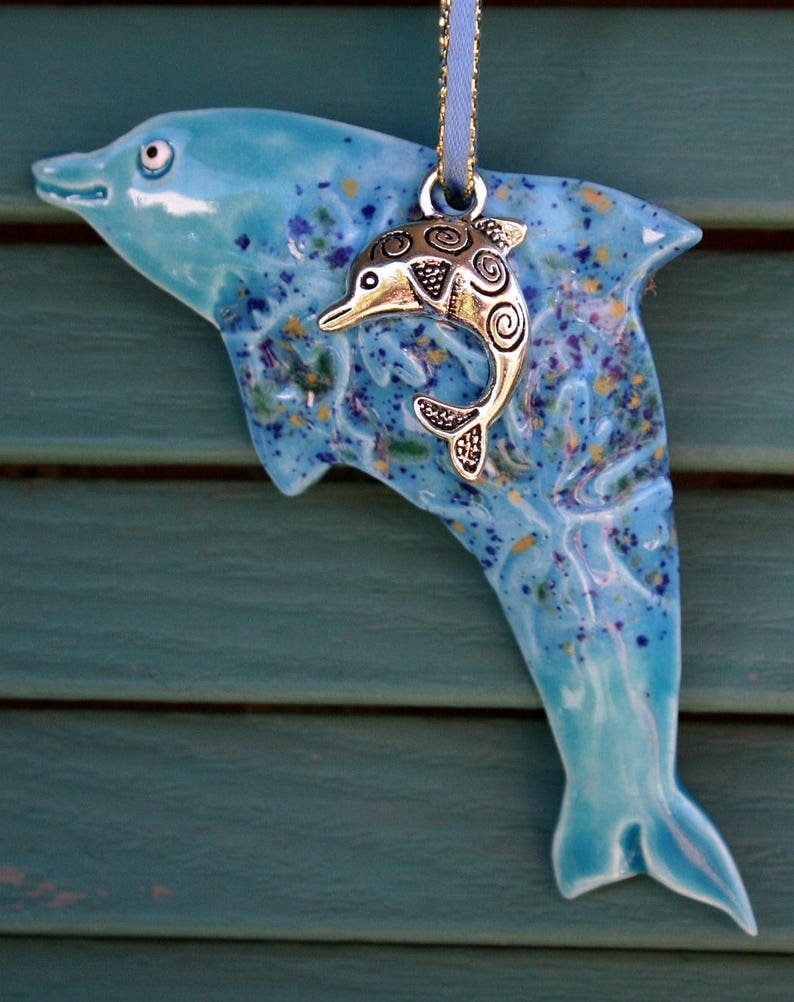 Dolphin 2 Colors Aqua / Silver Charm