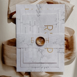 Marble with Gold Wedding Invitation, Editable Template Instant Download 5 x 7 Gold Wedding Invitation Editable Template