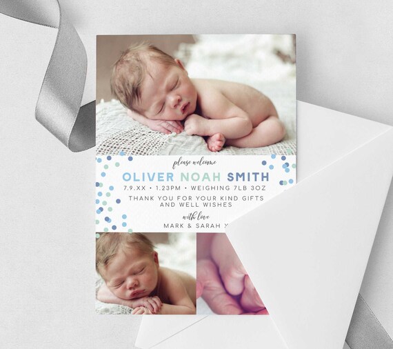 etsy birth announcement