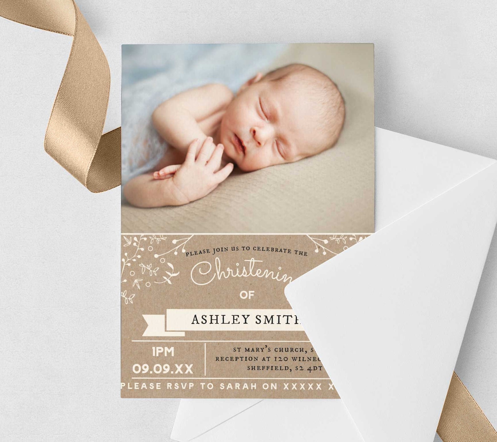 Christening Baptism Invitation Editable Template Instant Etsy