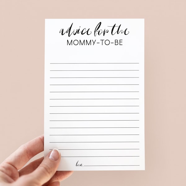 New Mom Advice Card - Etsy
