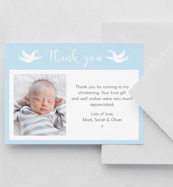 christening baptism thank you card editable template