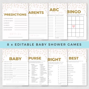 Baby Shower Games Bundle, Baby Shower Printable Games Party Pack, Baby Sprinkle Baby Shower Party Pack, Printable Games Bundle