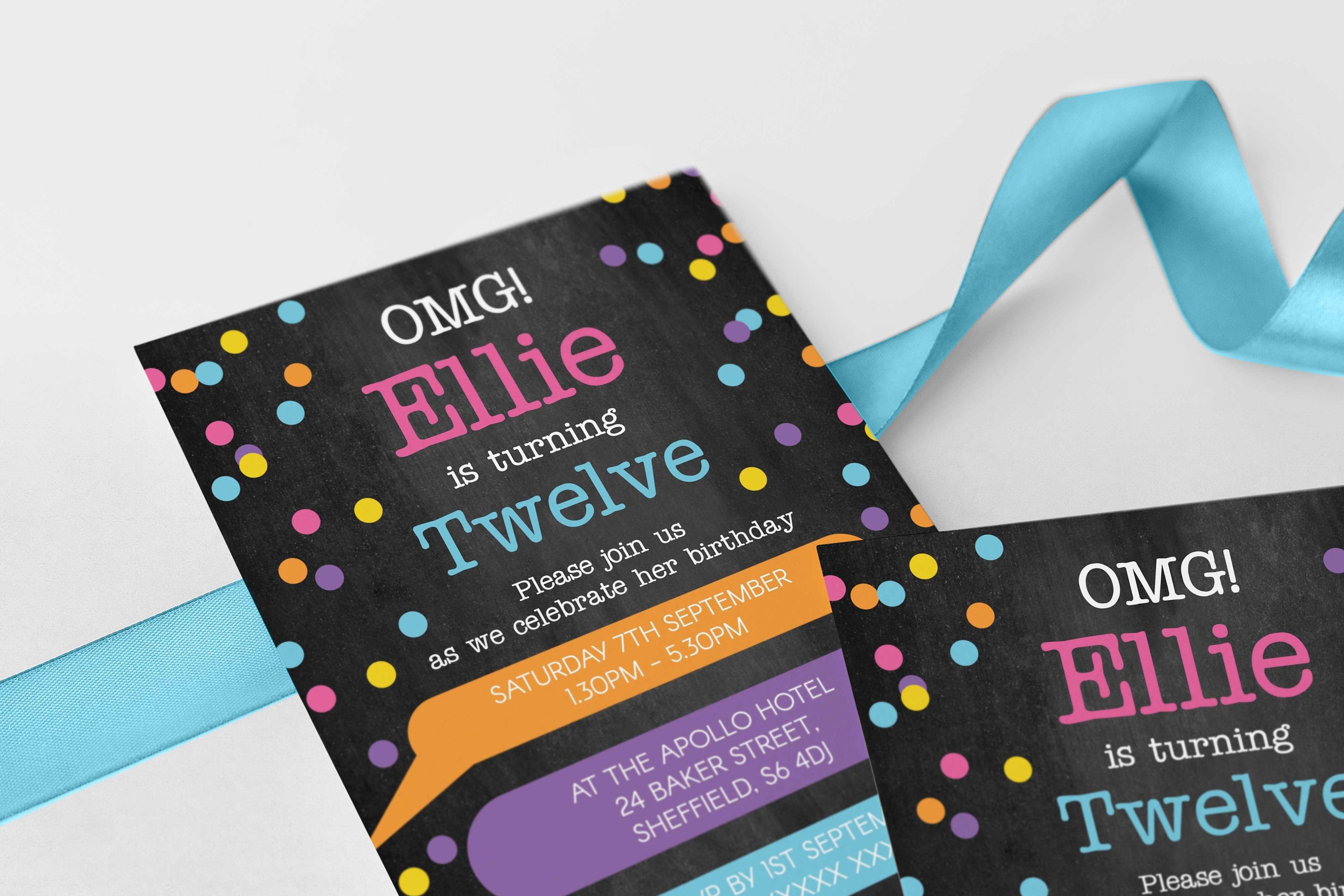 Teen Birthday Invitation Editable Template Instant Download 5 | Etsy