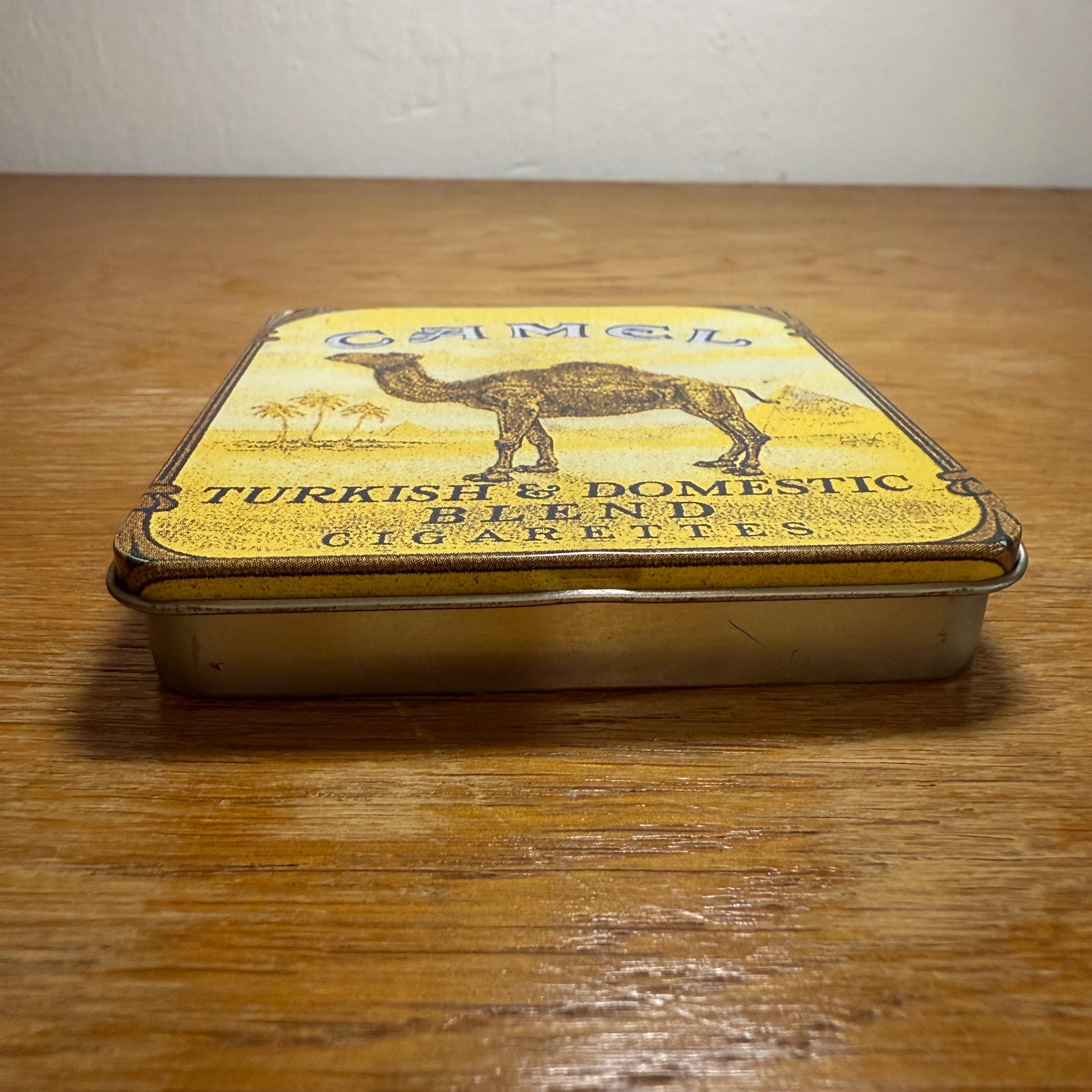 metal camel cigarette box Vintage Camel Cigarette Tin | Classic Camel Design | Collectible Metal Box  9x9 Cm
