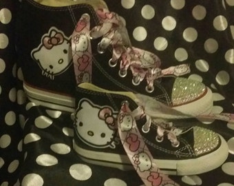 Mother/ daughter hello kitty converse sneakers