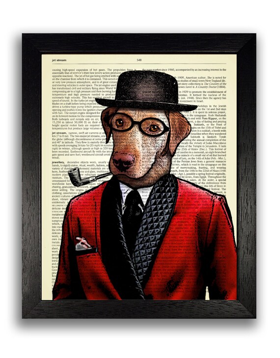 dog in smoking jacket