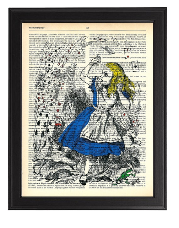 Alice In Wonderland Artwork Vintage Illustration Art Print Etsy
